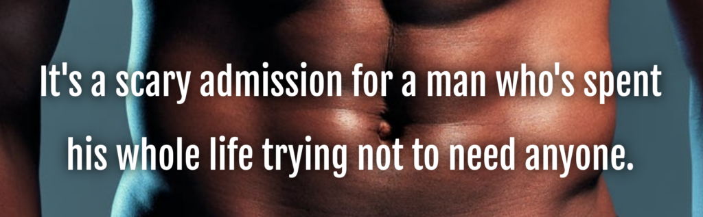 A man 's stomach with the words " mission for a man " written on it.