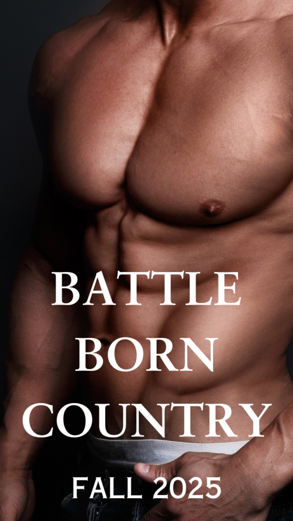 A man with his chest exposed and the words " battle born country ".