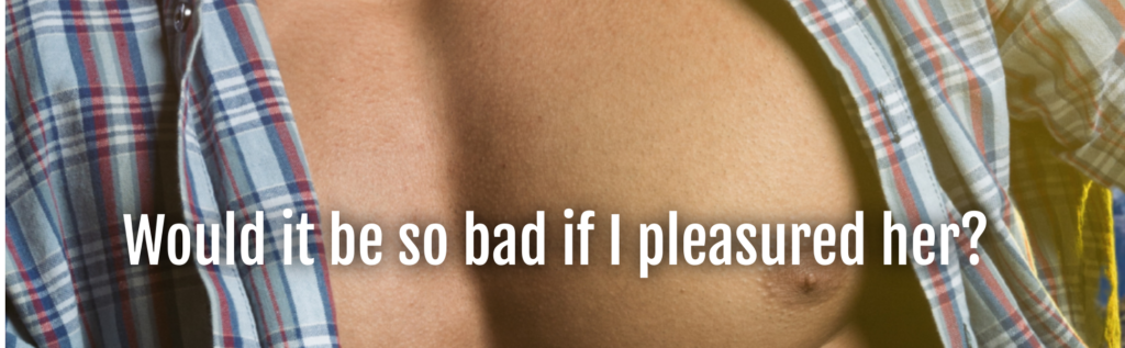 A woman 's breast and shoulder with the words " i 'm so bad if i please ".