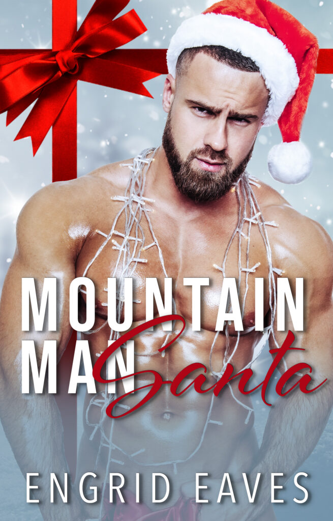 A man with beard and mustache wearing christmas hat.